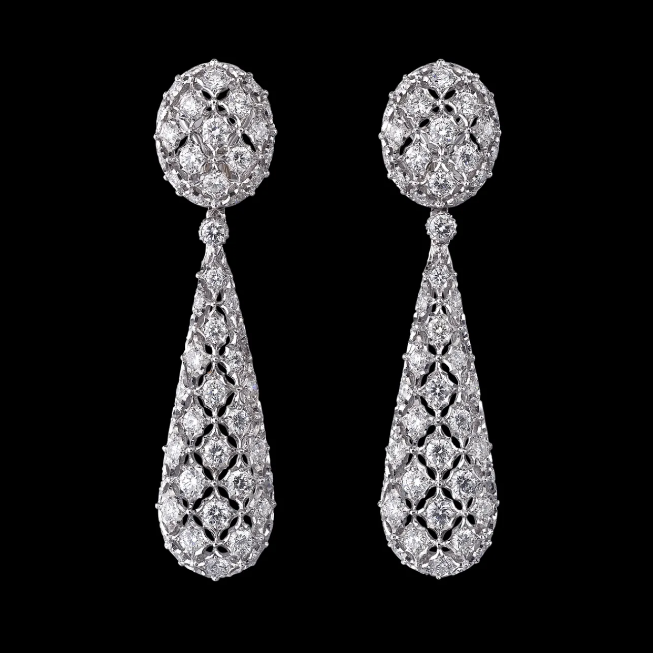 Buccellati ANTIOPE EARRINGS IN WHITE GOLD WITH DIAMONDS