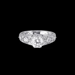 Buccellati ANTIOPE WHITE GOLD RING WITH DIAMOND ROUND STONE
