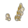 Buccellati ART COLLECTION EARRINGS IN WHITE AND YELLOW GOLD WITH DIAMONDS AND DIAMONDS