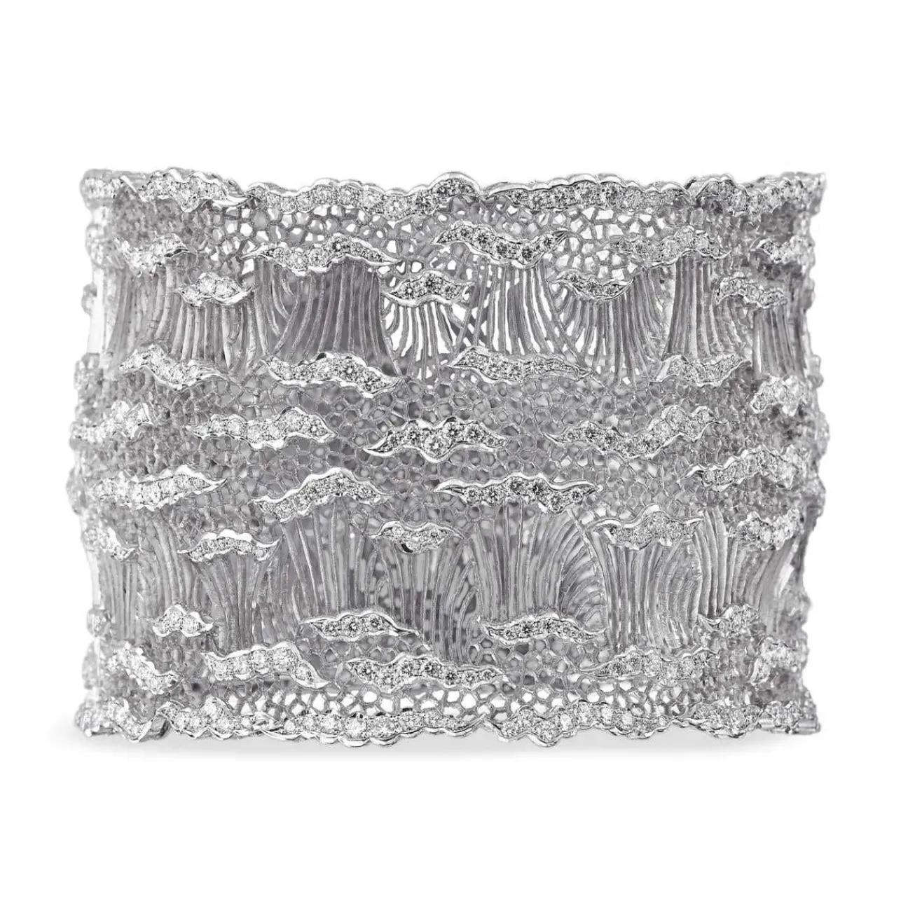 Buccellati ART COLLECTION WHITE GOLD BRACELET WITH DIAMONDS