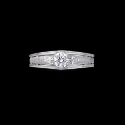 Buccellati BEATRICE WHITE GOLD RING WITH ROUND DIAMOND STONE