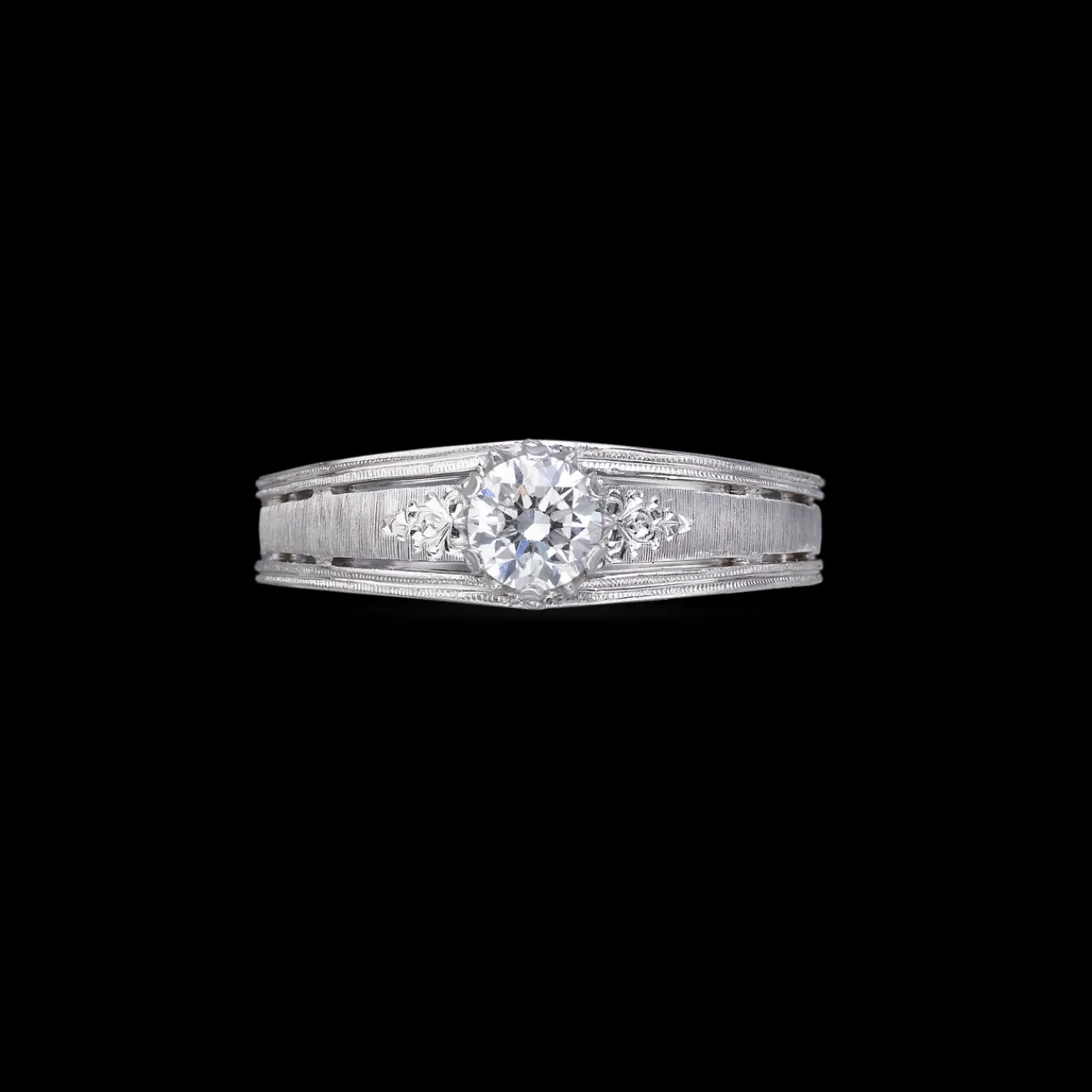 Buccellati BEATRICE WHITE GOLD RING WITH ROUND DIAMOND STONE