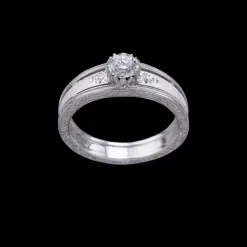 Buccellati BEATRICE WHITE GOLD RING WITH ROUND DIAMOND STONE