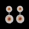 Buccellati BLOSSOMS COLOR GOLD-PLATED SILVER EARRINGS WITH RED JASPER
