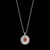 Buccellati BLOSSOMS COLOR SILVER PENDANT EARRINGS WITH RED JASPER