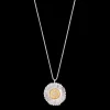 Buccellati BLOSSOMS DIAMONDS AND GOLD PENDANT IN SILVER AND GOLD WITH DIAMONDS