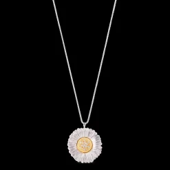 Buccellati BLOSSOMS DIAMONDS AND GOLD PENDANT IN SILVER AND GOLD WITH DIAMONDS