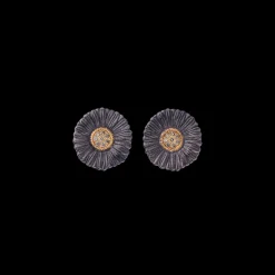 Buccellati BLOSSOMS DIAMONDS EARRINGS IN SILVER WITH FANCY DIAMONDS
