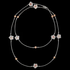 Buccellati BLOSSOMS SILVER AND PINK SAPPHIRE NECKLACE