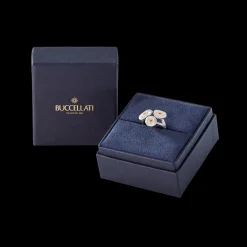 Buccellati BLOSSOMS SILVER AND VERMEIL RING WITH DIAMONDS