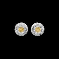 Buccellati BLOSSOMS SILVER AND VERMEIL SMALL BUTTON EARRINGS