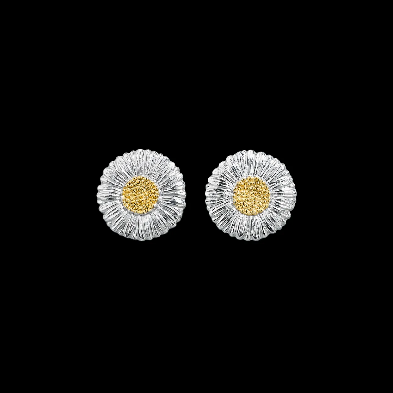 Buccellati BLOSSOMS SILVER AND VERMEIL SMALL BUTTON EARRINGS