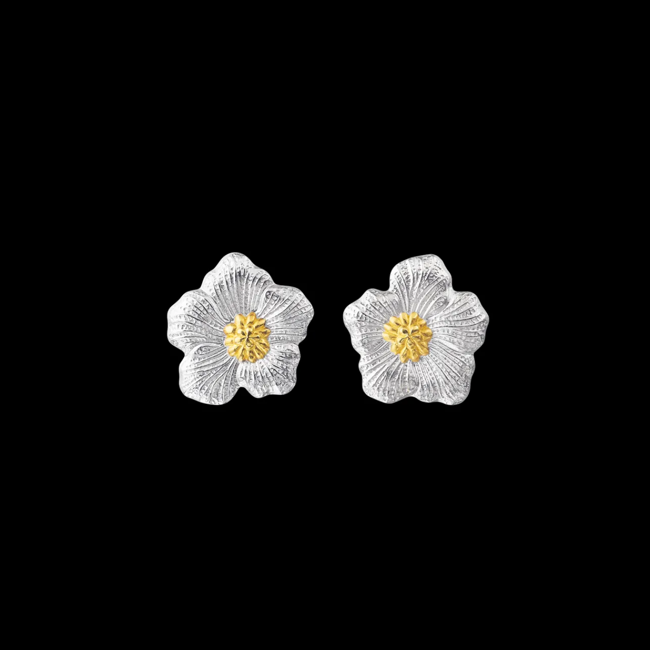 Buccellati BLOSSOMS SILVER AND VERMEIL LARGE BUTTON EARRINGS