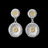 Buccellati BLOSSOMS SILVER AND VERMEIL PENDANT EARRINGS