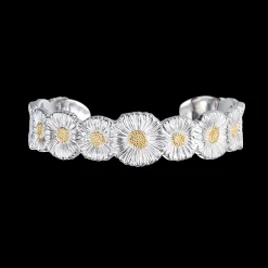 Buccellati BLOSSOMS SILVER AND VERMEIL THIN CUFF BRACELET