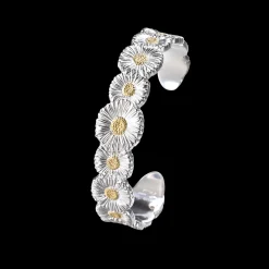 Buccellati BLOSSOMS SILVER AND VERMEIL THIN CUFF BRACELET