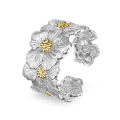 Buccellati BLOSSOMS SILVER AND VERMEIL LARGE CUFF BRACELET