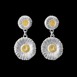 Buccellati BLOSSOMS SILVER PENDANT EARRINGS WITH VERMEIL