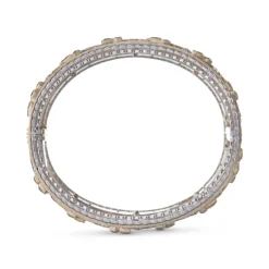 Buccellati CAPRI BANGLE BRACELET IN YELLOW AND WHITE GOLD WITH DIAMONDS & SAPPHIRE