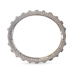 Buccellati CAPRI BANGLE BRACELET IN GOLD WITH DIAMONDS AND SAPPHIRES