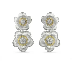 Buccellati DAPHNE WHITE AND YELLOW GOLD EARRINGS WITH DIAMONDS