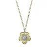 Buccellati DAPHNE YELLOW AND WHITE GOLD PENDANT WITH DIAMONDS