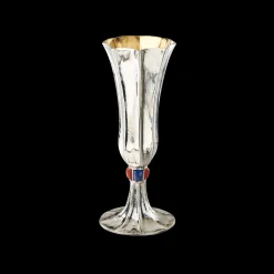 Buccellati DOGE SILVER FLUTE WITH RED JASPER AND LAPIS