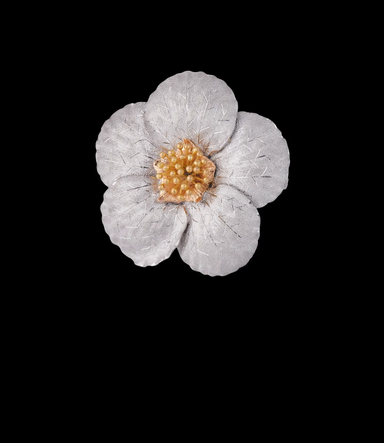 Buccellati FIORI BROOCH IN YELLOW, WHITE AND PINK GOLD