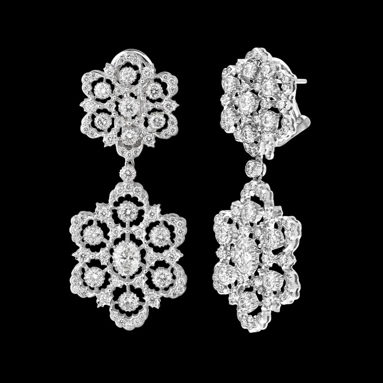 Buccellati GHIRLANDA WHITE GOLD SET EARRINGS WITH DIAMONDS
