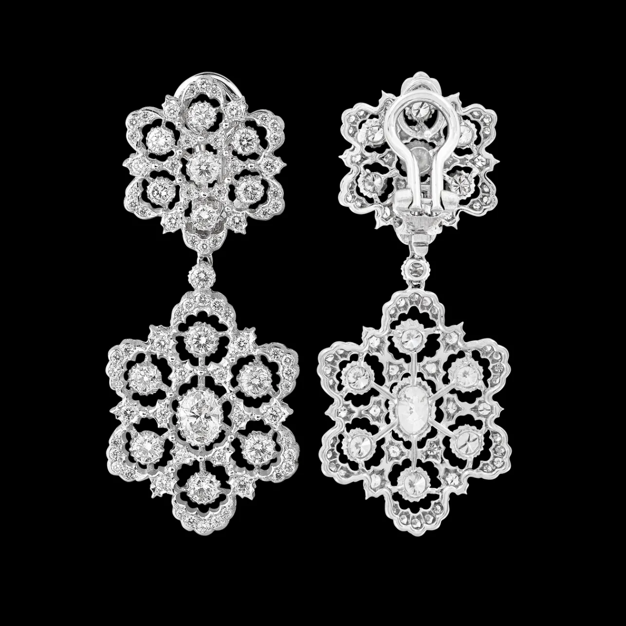 Buccellati GHIRLANDA WHITE GOLD SET EARRINGS WITH DIAMONDS