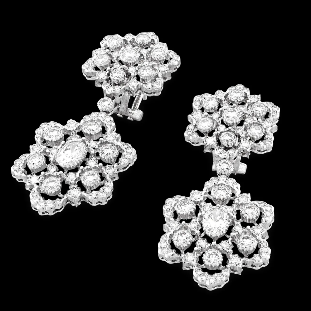 Buccellati GHIRLANDA WHITE GOLD SET EARRINGS WITH DIAMONDS