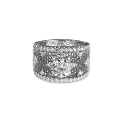 Buccellati GINEVRA WHITE GOLD RING WITH DIAMOND STONE