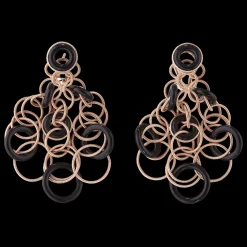 Buccellati HAWAII COLOR PINK GOLD EARRINGS WITH ONYX