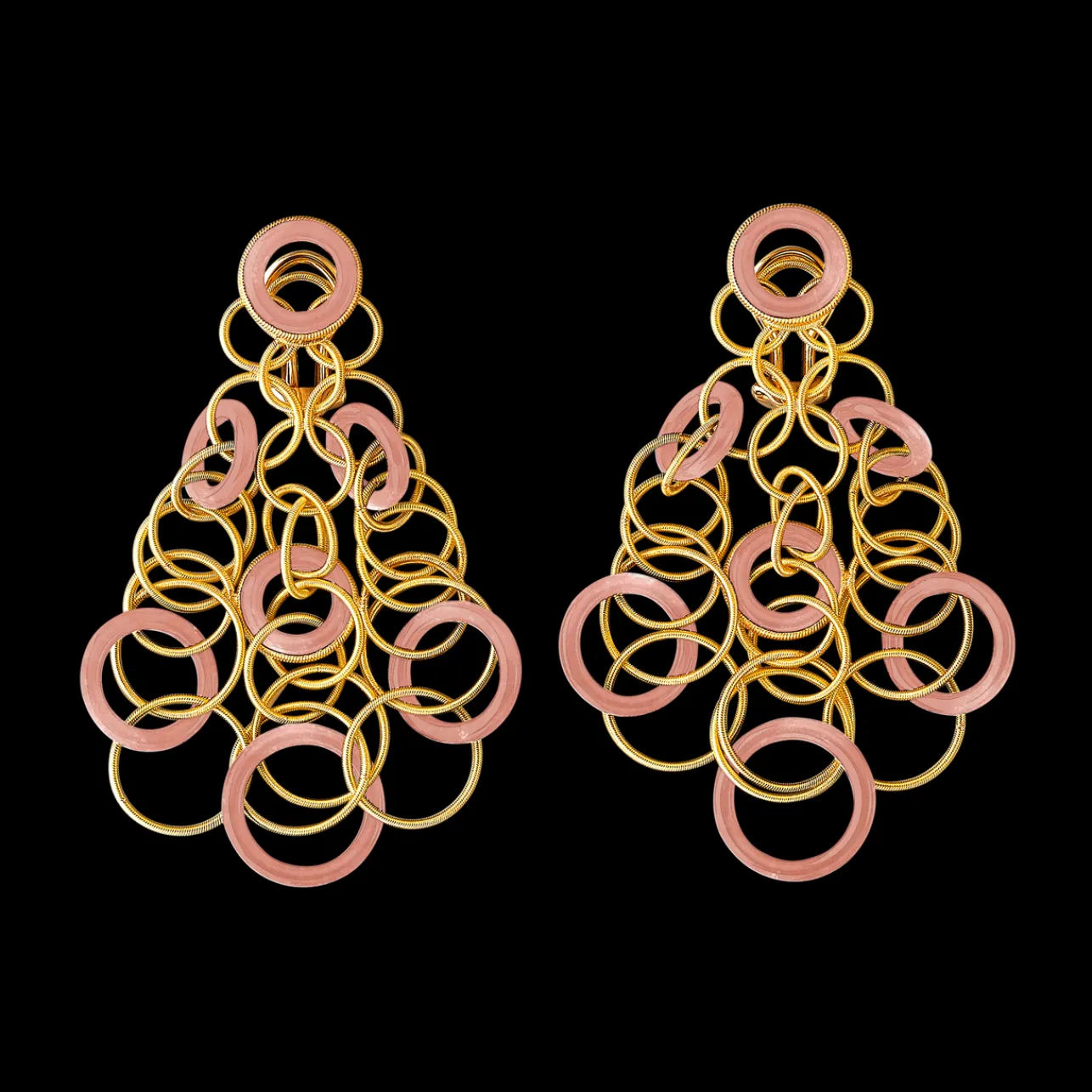 Buccellati HAWAII COLOR YELLOW GOLD PENDANT EARRINGS WITH OPAL