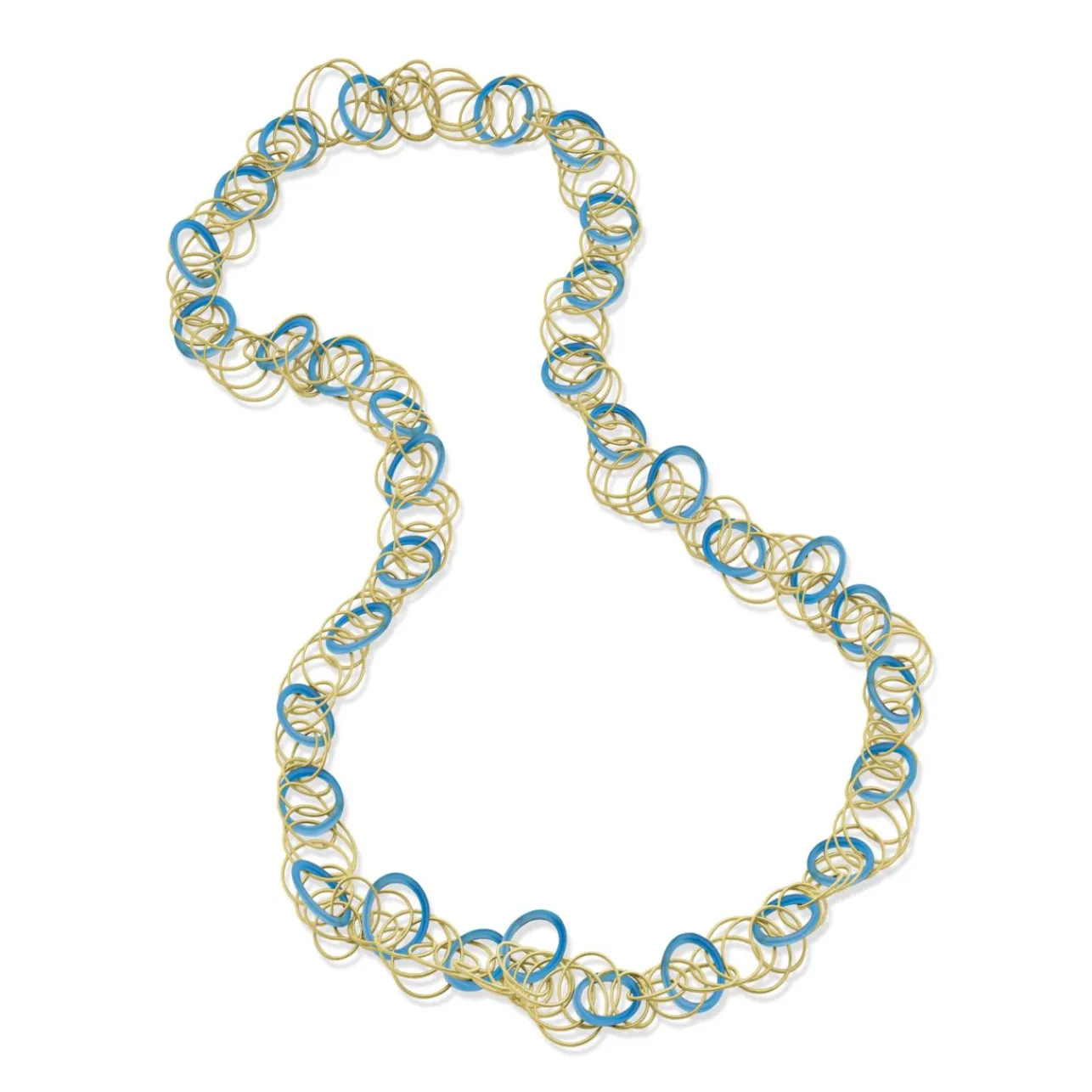 Buccellati HAWAII COLOR YELLOW GOLD NECKLACE WITH CALCEDONY
