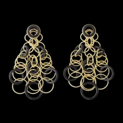 Buccellati HAWAII COLOR YELLOW GOLD SET EARRINGS WITH ONYX