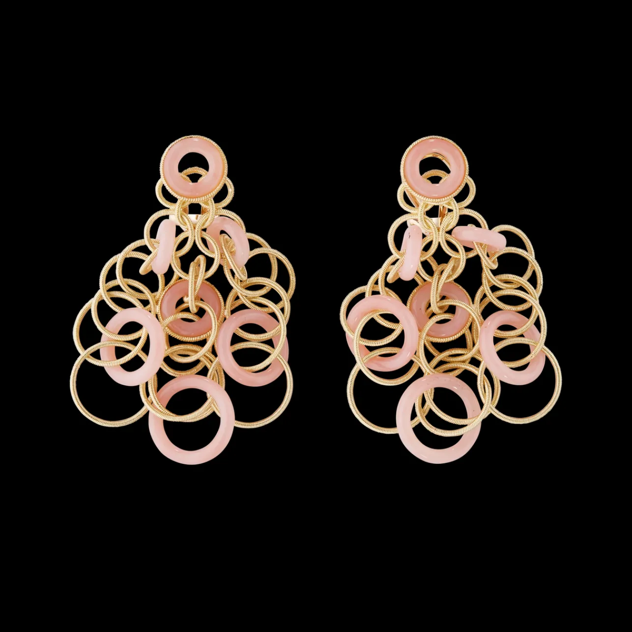 Buccellati HAWAII COLOR YELLOW GOLD EARRINGS WITH OPAL
