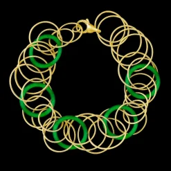 Buccellati HAWAII COLOR YELLOW GOLD BRACELET WITH JADE