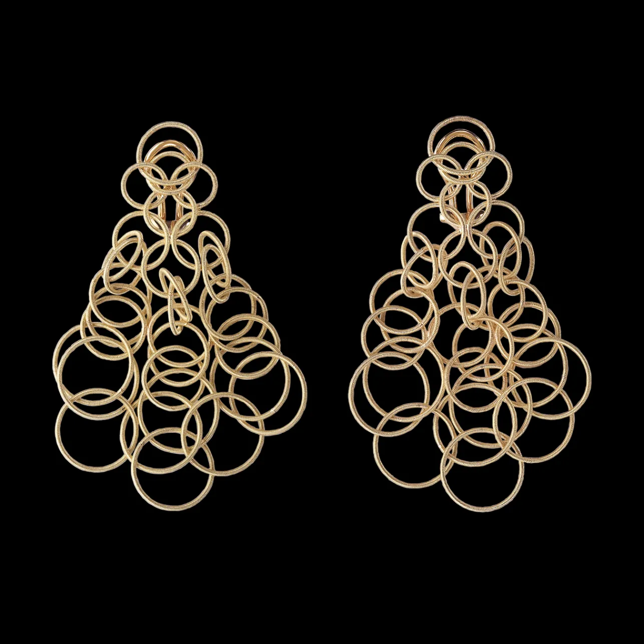 Buccellati HAWAII PINK GOLD EARRINGS WITH CIRCLES MADE OF THREADS