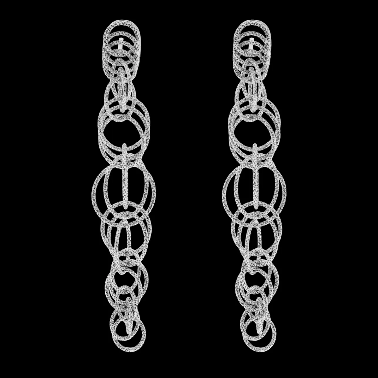 Buccellati HAWAII WHITE GOLD EARRINGS WITH HAND-TWISTED CIRCLES
