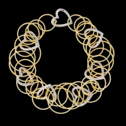 Buccellati HAWAII YELLOW AND WHITE GOLD BRACELET WITH DIAMONDS