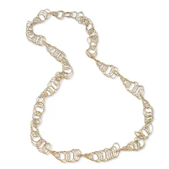 Buccellati HAWAII YELLOW WHITE AND PINK GOLD NECKLACE