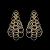 Buccellati HAWAII YELLOW WHITE AND PINK GOLD PENDANT EARRINGS