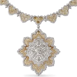 Buccellati HIGH JEWELRY WHITE AND YELLOW GOLD PENDANT