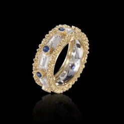 Buccellati MACRI CAPRI ETERNELLE IN WHITE AND YELLOW GOLD WITH SAPPHIRES