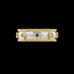 Buccellati MACRI CAPRI ETERNELLE IN WHITE AND YELLOW GOLD WITH EMERALDS