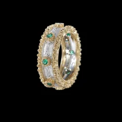 Buccellati MACRI CAPRI ETERNELLE IN WHITE AND YELLOW GOLD WITH EMERALDS