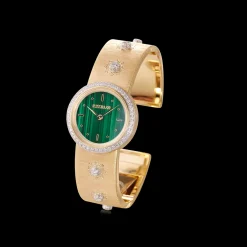 Buccellati MACRI CLASSICA LADIES DIAMS - GOLD WATCH IN YELLOW GOLD WITH DIAMONDS AND MALACHITE
