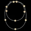 Buccellati MACRI CLASSICA NECKLACE IN YELLOW AND WHITE GOLD WITH DIAMONDS