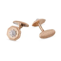 Buccellati MACRI CLASSICA PINK AND WHITE GOLD CUFFLINKS